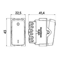 Módulo Interruptor Bipolar Simples Margirius B3 10A Branco