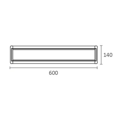 Luminária Led Taschibra Tl Slim 15 De Sobrepor 40W Bivolt 3000K Luz Amarela