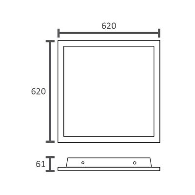 Luminária Led Taschibra Rhino Fm8 De Embutir 70W Bivolt 4000K Luz Neutra