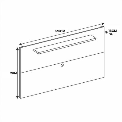 Painel Suspenso Safira 135cm Off White Para Até 50? - Casa D Off White
