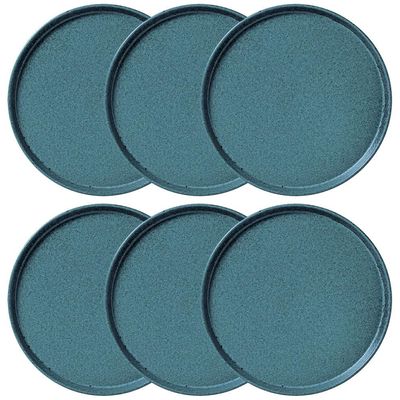 Conjunto com 6 Pratos de Sobremesa Porto Brasil Neo Night Sky em Stoneware 21,5cm  Azul