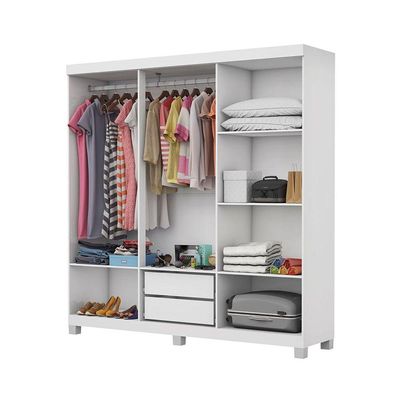 Guarda Roupa 6 Portas Carioca Móveis Branco