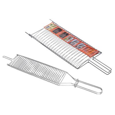 Conjunto de Grelhas para Peixe e Coraçãozinho Utimil em Aço Cromado  2 Peças