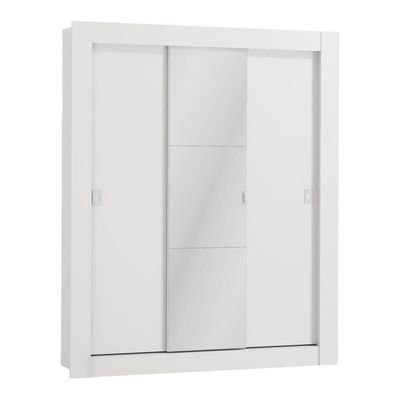 Guarda-roupa Cbm563 3 Portas De Correr E Espelho Kappersberg Branco