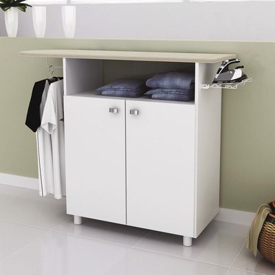 Balcão Com Tábua De Passar 2 Portas Tp3000 Branco - Tecno Mobili