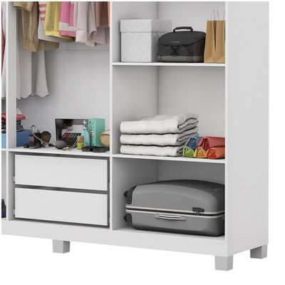 Guarda Roupa 6 Portas Carioca Móveis Branco