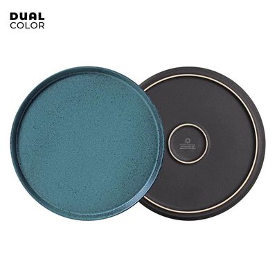 Conjunto com 6 Pratos Rasos Porto Brasil Neo Night Sky em Stoneware 27 cm  Azul