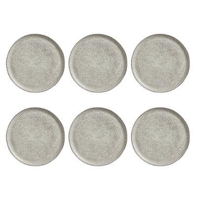 Conjunto de Pratos Rasos Porto Brasil Linhas Pistache com 6 Peças - Verde