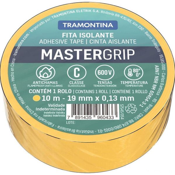 Fita Isolante Classe C 0,13x19 Mm Tramontina Amarela 10 M Tramontina
