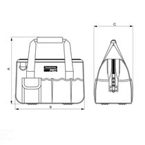 Bolsa Porta Ferramentas 12" Tramontina Pro Tramontina