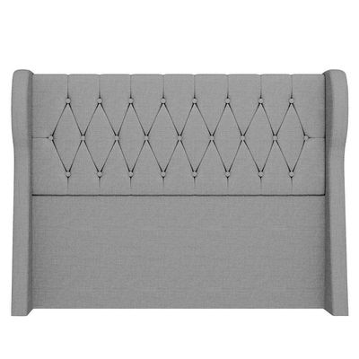 Cabeceira Casal King Cama Box 195cm Malva Z04 Linho Cinza - Mpozenato