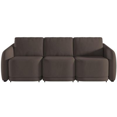 Sofá Cama Casal Para Sala 246cm Polska Z08 Veludo Marrom - Mpozenato