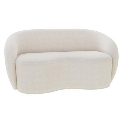 Sofá 3 Lugares Living Orgânico Sala De Estar 180cm Garbin Z08 Boucle Bege - Mpozenato