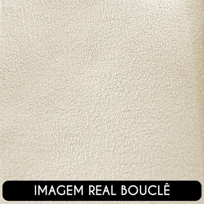 Sofá 3 Lugares Living Orgânico Sala De Estar 180cm Garbin Z08 Boucle Bege - Mpozenato