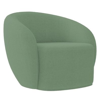 Poltrona Para Sala De Estar Giratória Orgânica Garbin Z08 Boucle Verde - Mpozenato