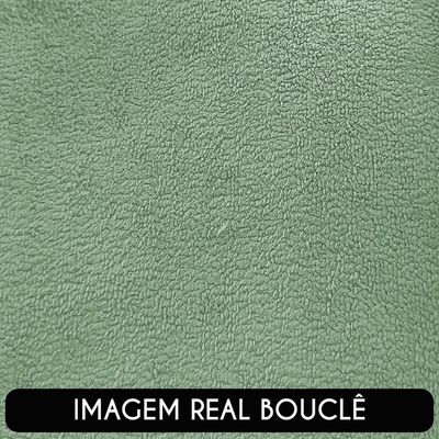 Poltrona Para Sala De Estar Giratória Orgânica Garbin Z08 Boucle Verde - Mpozenato