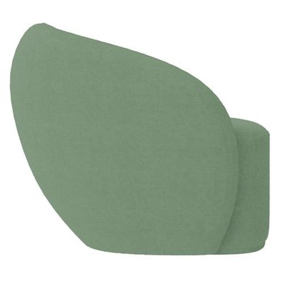 Poltrona Para Sala De Estar Giratória Orgânica Garbin Z08 Boucle Verde - Mpozenato