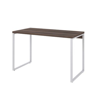 Mesa Kuadra Office 120x60x75cm Nogal/Est.branca