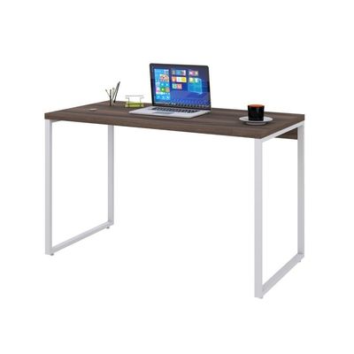 Mesa Kuadra Office 120x60x75cm Nogal/Est.branca