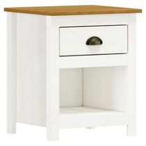 Mesa De Cabeceira Para Quarto 1 Gaveta Lázio Branco/freijó F07 - Mpozenato