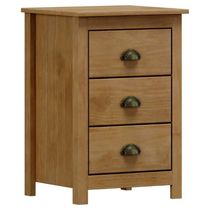 Mesa De Cabeceira 46cm Para Quarto 3 Gavetas Lázio Freijó F07 - Mpozenato