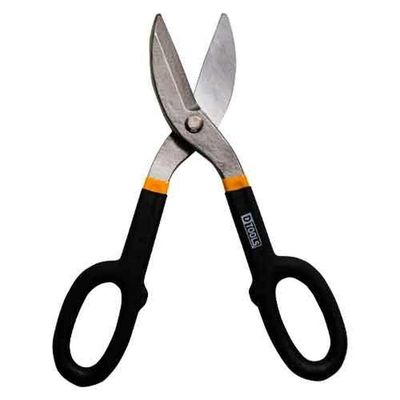 Tesoura Funileiro 10'' Em Aço Cromo Vanádio Com Cabo Emborrachado - Dtools