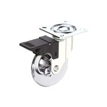 Rodízio Gel 75mm Giratório Com Freio - Suporta Até 55kg
