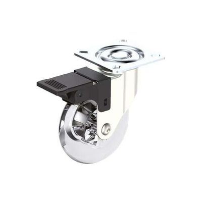 Rodízio Gel 75mm Giratório Com Freio - Suporta Até 55kg
