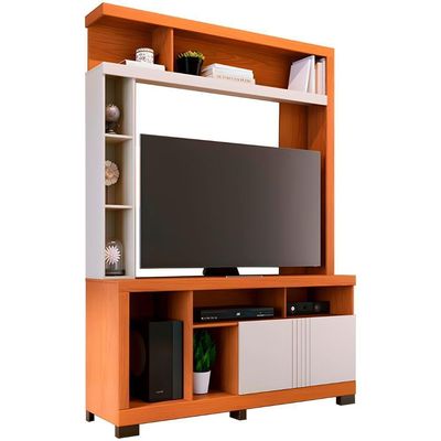Estante Painel TV 50 Polegadas 136cm Zani Freijó Off White C05 - Mpozenato
