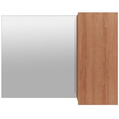 Espelheira Para Banheiro 80 Cm Com 1 Porta Marina Amêndoa
