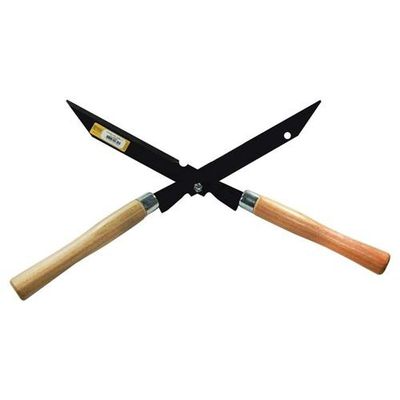 Tesoura Para Grama 12'' Cabo Madeira - Corte Preciso De Galhos E Arbustos - Dtools
