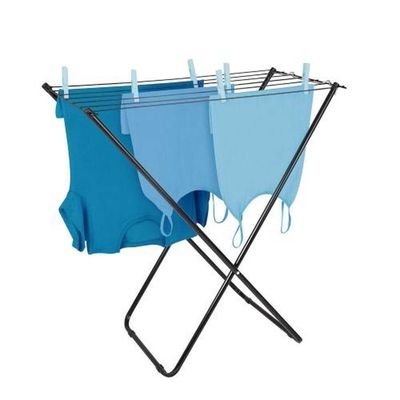 Varal De Chão Slim Preto 79x42cm - Capacidade 16kg - Mor
