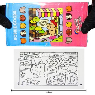 50x Bobbie Goods Cards Para Colorir Pacote Com 4 Unidades