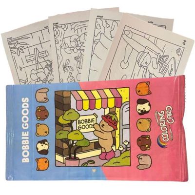50x Bobbie Goods Cards Para Colorir Pacote Com 4 Unidades