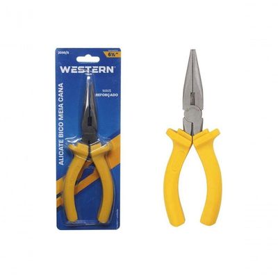 Alicate Bico Western Meia Cana 6 16.5 Cm Amarelo