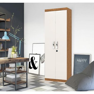 Organizador Delta - Mdp 1 Porta E 1 Gaveta Amêndoa-off White - Lukaliam Móveis