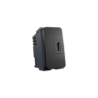 Módulo Tomada Carregador Usb-c Margirius B3 2a 10W Preto Ebony