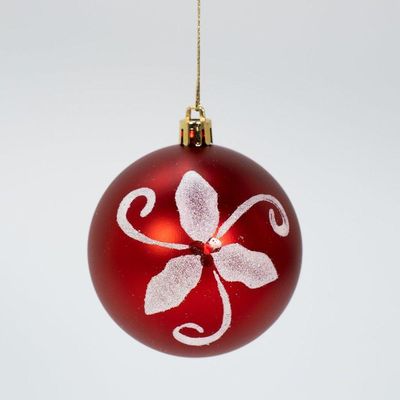 Kit 12 Bolas Natalinas árvore De Natal Enfeite Vermelho 80mm