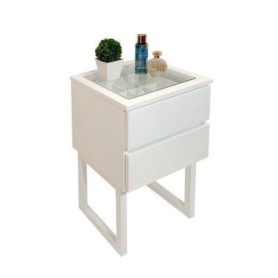 Mesa De Cabeceira Lateral De Apoio Penteadeira Branco Laca