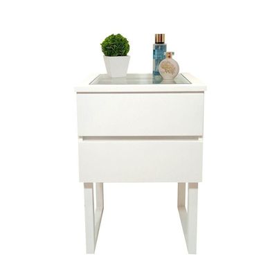 Mesa De Cabeceira Lateral De Apoio Penteadeira Branco Laca