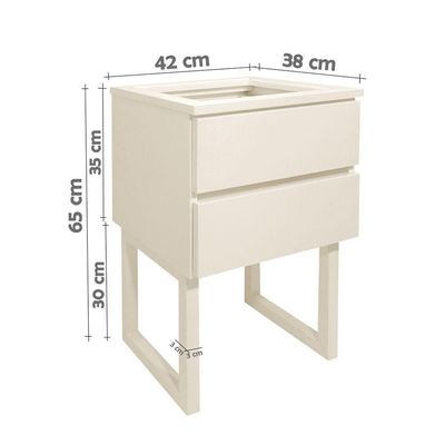 Mesa De Cabeceira Lateral Penteadeira Off White Laca