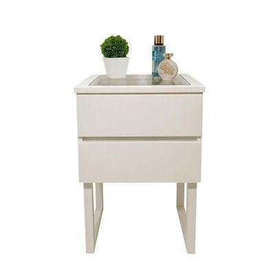 Mesa De Cabeceira Lateral Penteadeira Off White Laca