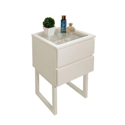 Mesa De Cabeceira Lateral Penteadeira Off White Laca