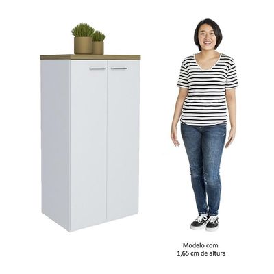 Conjunto Escritório Home Office 4 Peças Sharp A06 Olmo/branco - Mpozenato