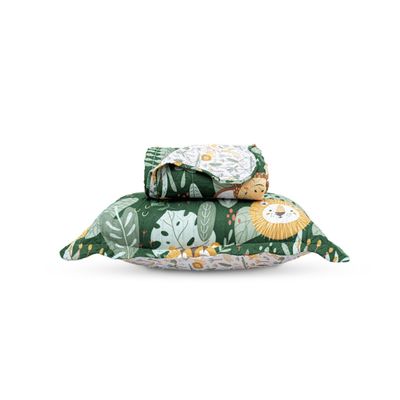 Kit Cobre Leito Casual Kids Solteiro Appel Verde UN / Verde