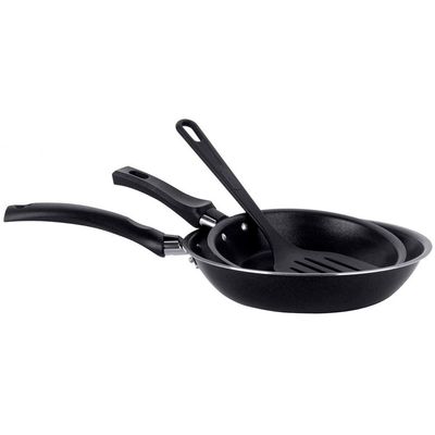 Conjunto de Frigideiras Multiflon Essencial com Revestimento Antiaderente Preta - 2 Peças