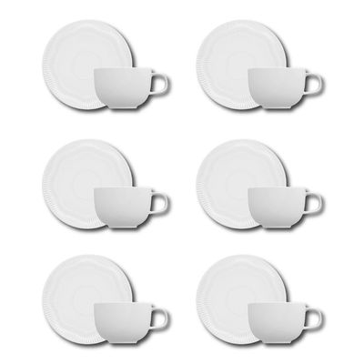 Conjunto de Xícaras para Café Germer Shell em Porcelana 80 ml – 6 Peças