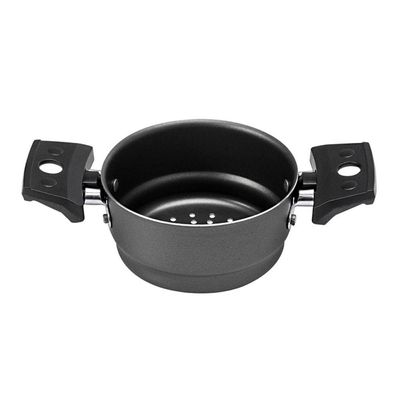 Mini Cuscuzeira Multiflon Antiaderente com Alça TPA Versátil - Cinza