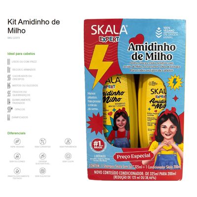 Skala Shampoo + Condicionador Amidinho De Milho 325ml