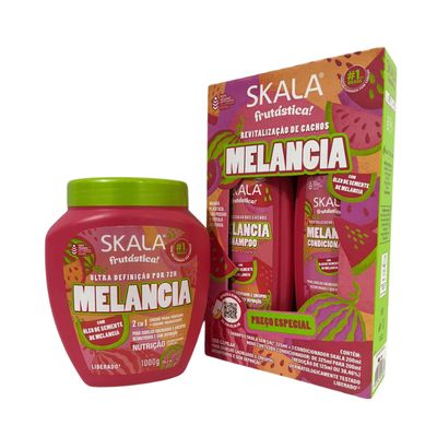 Kit Skala Creme 01 kg Melancia + Shampoo + Condicionador